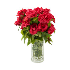 Bouquet of rose flowers isolated on transparent background