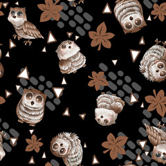 Olw's seamless pattern