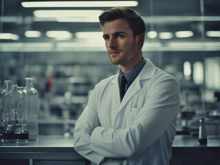 Portrait of a person in a lab