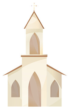 beige church building with cross clip art preview
