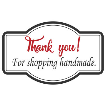 Thank You For Shopping Handmade