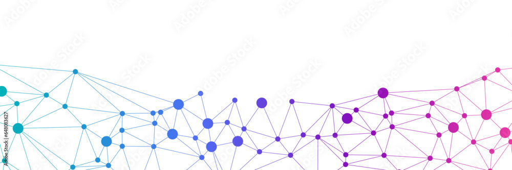 Poster abstract colorful connected network background