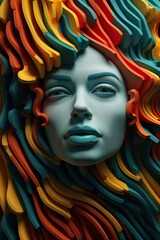 Fondo conceptual 3d en fondo abstracto. Generado por IA.
