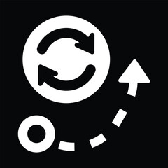 an iconic symbol of a cycle and increasing sign that is very suitable for use in websites, apps, logos, weather conditions, weather news, social media, and more