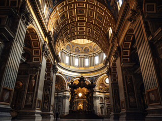 Fototapeta na wymiar interior of saint cathedral