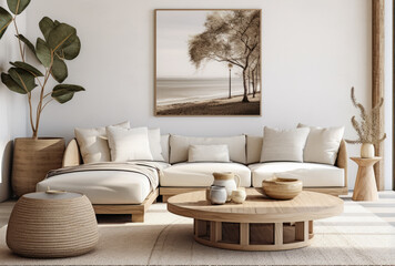 Fototapeta na wymiar Interior design composition in a modern living room