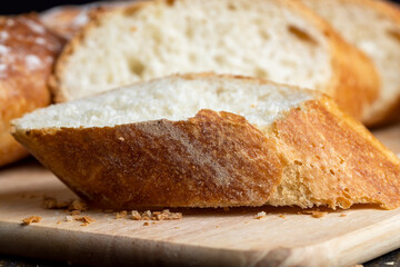 Cut white bread into pieces