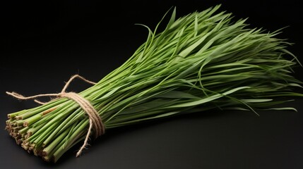 a flourishing lemongrass cluster, with slender, citrus-scented stalks that infuse herbal teas and soups