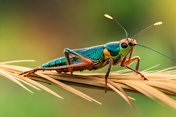 grasshopper on a leaf