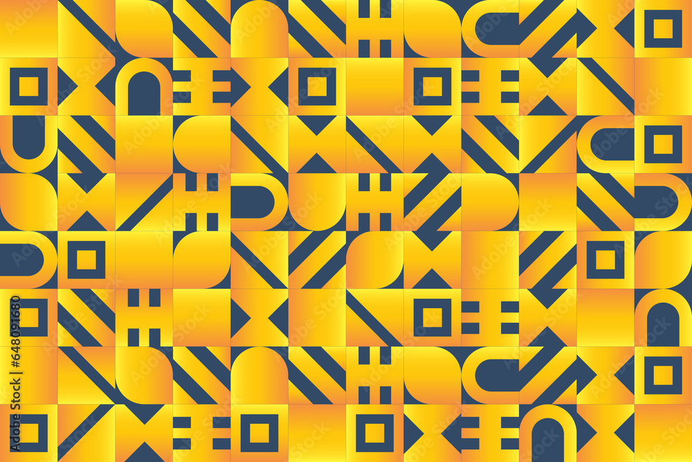 Poster neo geometric abstract pattern. abstract mosaic pattern with geometric elements.