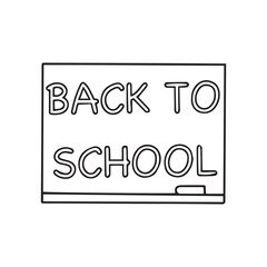 "Back to School" lettering on school blackboard background. Back to School Handwritten Text. Education Vector Hand Lettering. Design Element for School. Vector