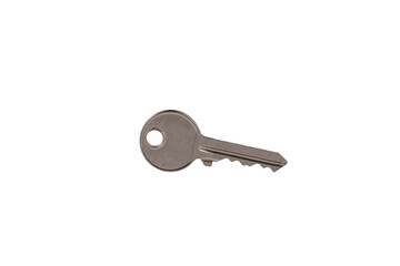 Close up of key isolated on transparent background.