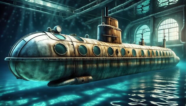 Altes U-Boot unter Wasser