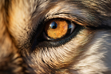 closeup of a dog's eye