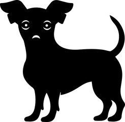 Chiweenie Flat Icon