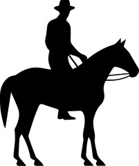 Cowboy on Horse Silhouette