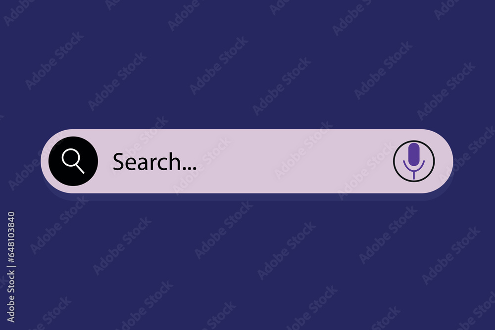 Poster search address and navigation bar icon. search engine web browser window template vector illustratio