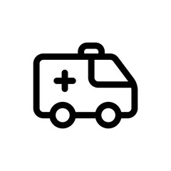 Ambulance icon in trendy flat style isolated on white background. Ambulance silhouette symbol for your website design, logo, app, UI. Vector illustration, EPS10.