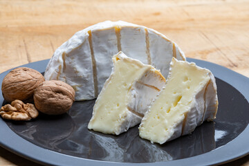 French soft Camembert cheese, original Camembert de Normandie