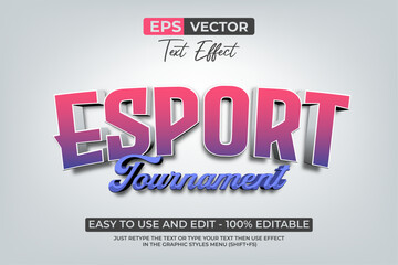 Esport Text Effect Gradient Style. Editable Text Effect.