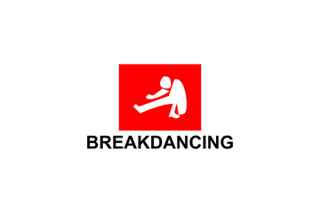 breakdancing vector line icon. dance, practice breakdancing stance. sport dance pictogram illustration.