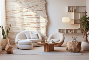 Fototapeta na wymiar Interior design composition a modern luxurious living room
