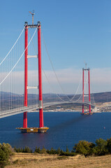 new bridge connecting two continents 1915 canakkale bridge (dardanelles bridge), Canakkale, Turkey