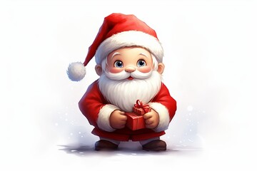 Santa Claus isolated on white background, Christmas