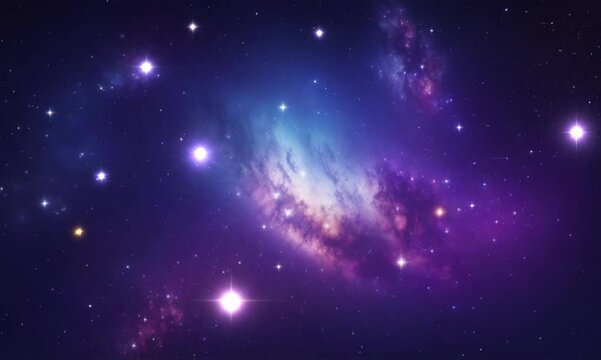 Background With Stars Space Purple Video