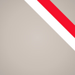 Corner ribbon flag of Monaco