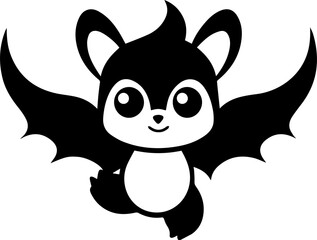 Flying Squirrel Silhouette Icon