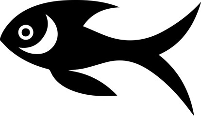 Flying Fish Silhouette Logo Icon