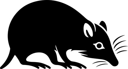 Elephant Shrew Silhouette Logo Icon