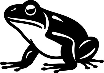 Edible Frog Silhouette Logo Icon