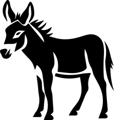 Donkey Silhouette Flat Icon