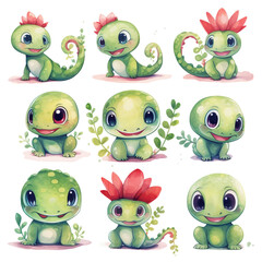 Fototapeta premium set of funny cartoon monsters