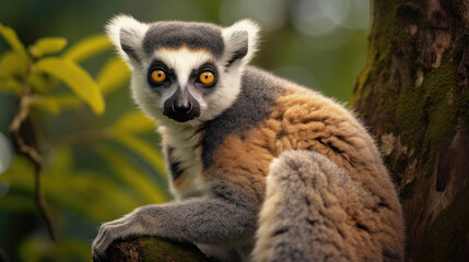 Naklejka premium Lemur Catta in the wild