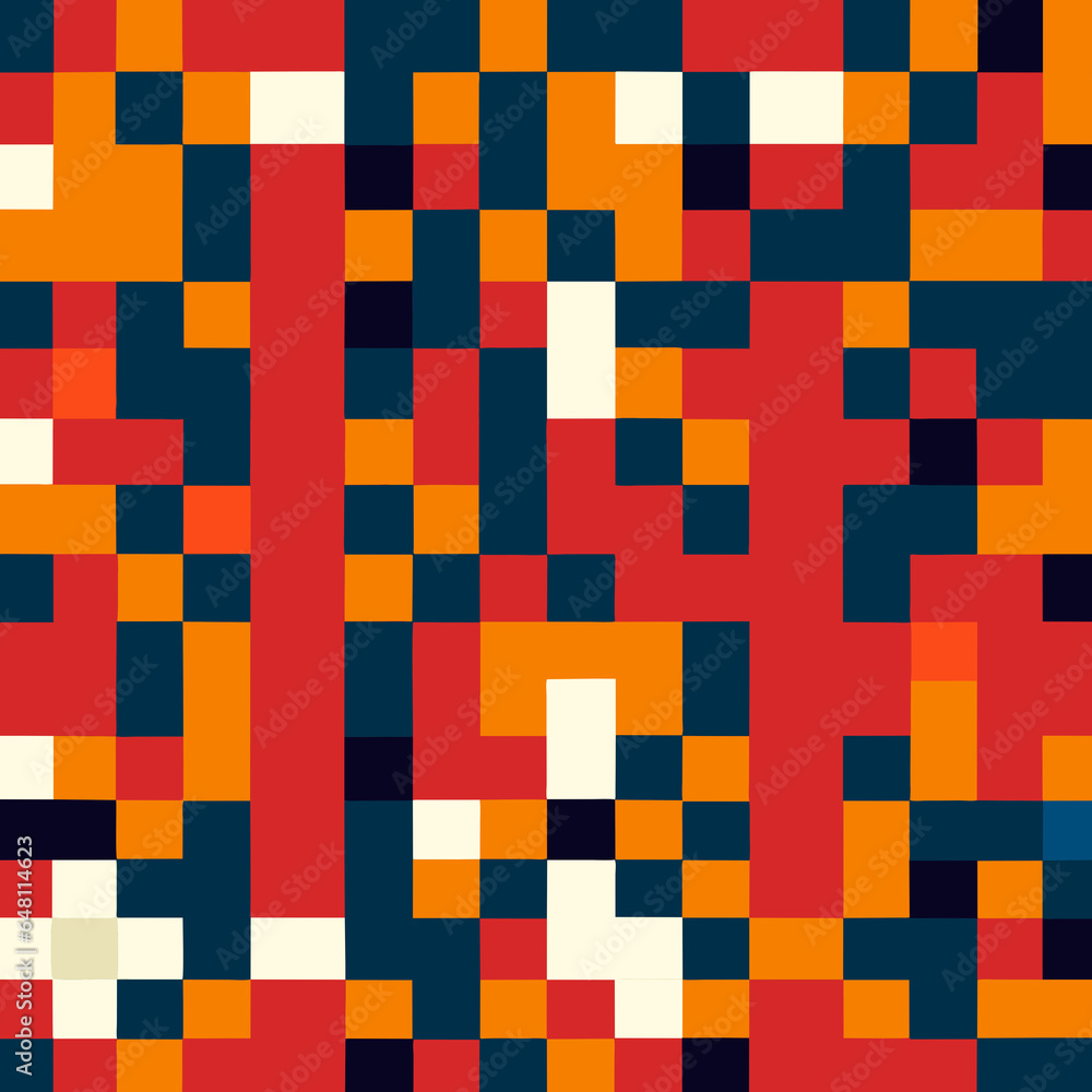 Poster seamless pattern with squares. geometric background.