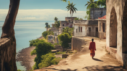 Zanzibar, Tanzania.ai generative - obrazy, fototapety, plakaty