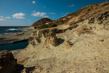 Volcanic beach near Bosa, Sardinia