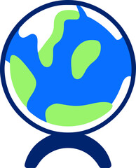 earth with leaf , illustration