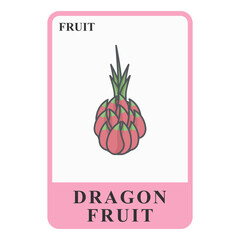 Dragon fruit Customizable Playing Name Card Healthy Fruit Ingredients