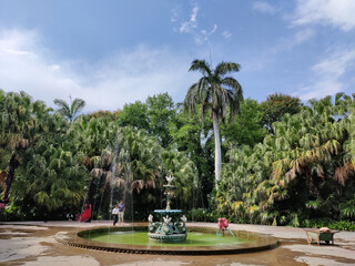 Picture of water fountain garden in Saheliyon Ki Bari shot during daylight. Saheliyon Ki Bari is called Garden Of Maidens
