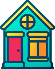 illustration of a house with a roof