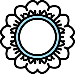 round frame with ornament