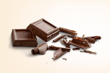 Tasty sweet milk chocolate pieces