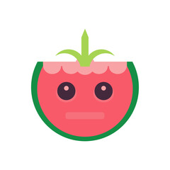 Watermelon character vector illustration, flat cute watermelon mascot character vector art. Kids illustration. Perfect for logo, sticker, icon, etc. 