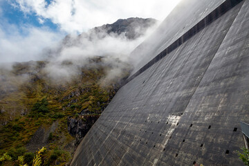 Grande Dixence dam in the Swiss mountains