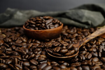 coffee beans after the roasting process
