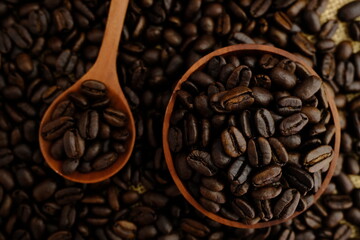 coffee beans after the roasting process